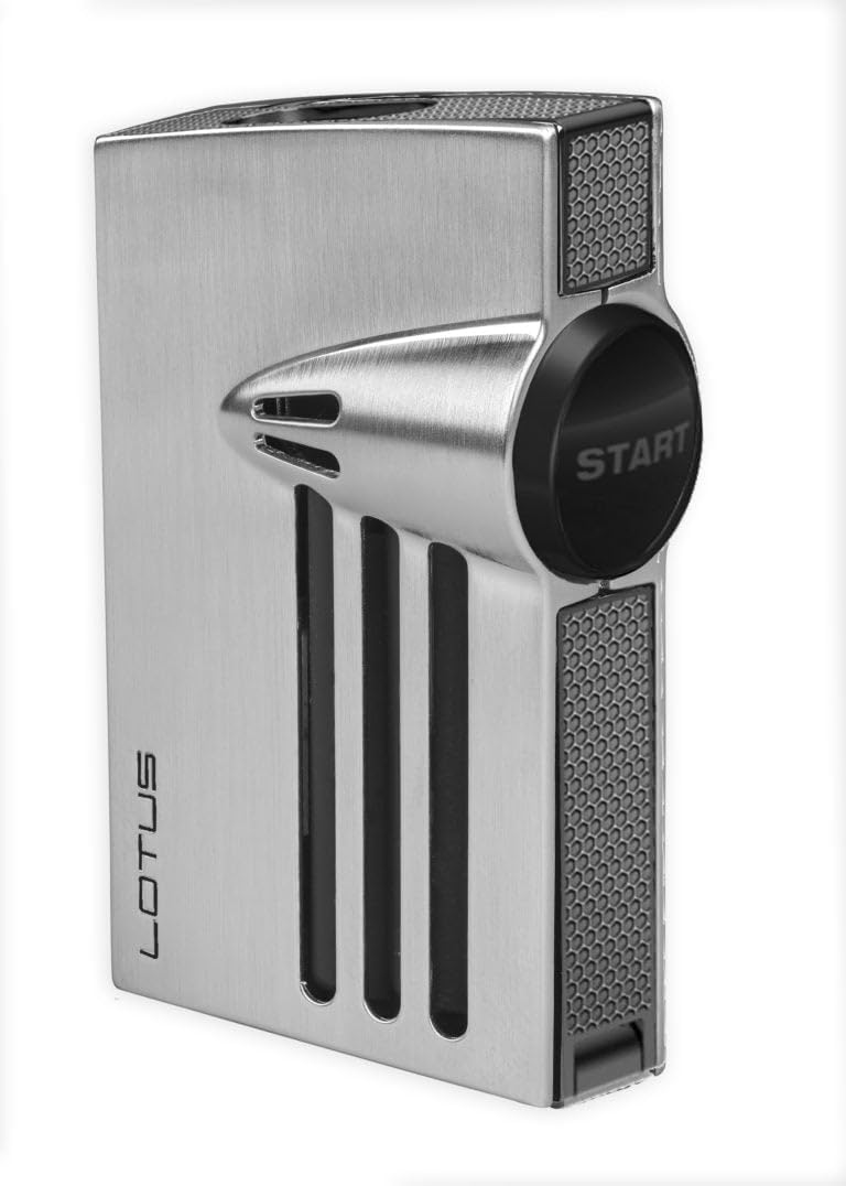 LIGHTERUSA Lotus Windproof Twin Torch Lighter Orion 52, Chrome, L5250