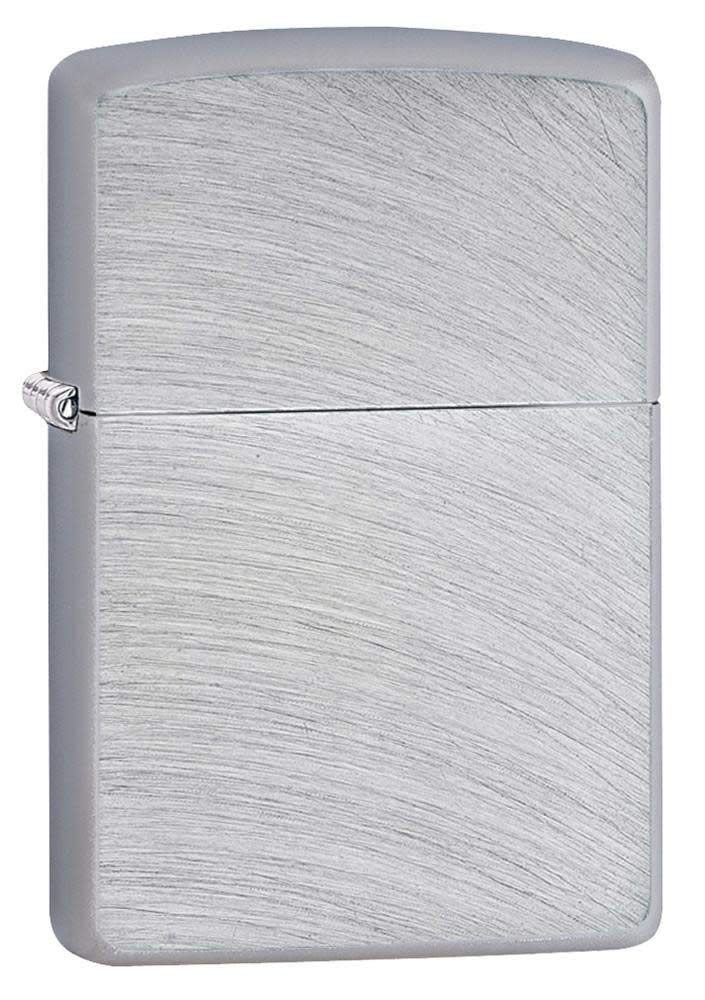 Zippo Classic Brushed Chrome Pocket Lighter - Windproof & Refillable Flip-Top Metal Lighter - Everyday Use Pocket Lighters - Luxury Lighters Made in USA