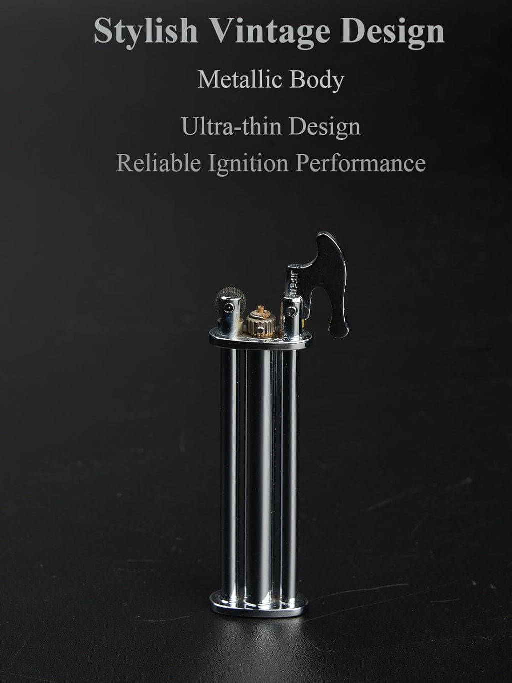 Vintage Antique Lighter,Cool Lighter with Gift Box, Unique Gifts for Valentine's Day,Birthdays (Silver)