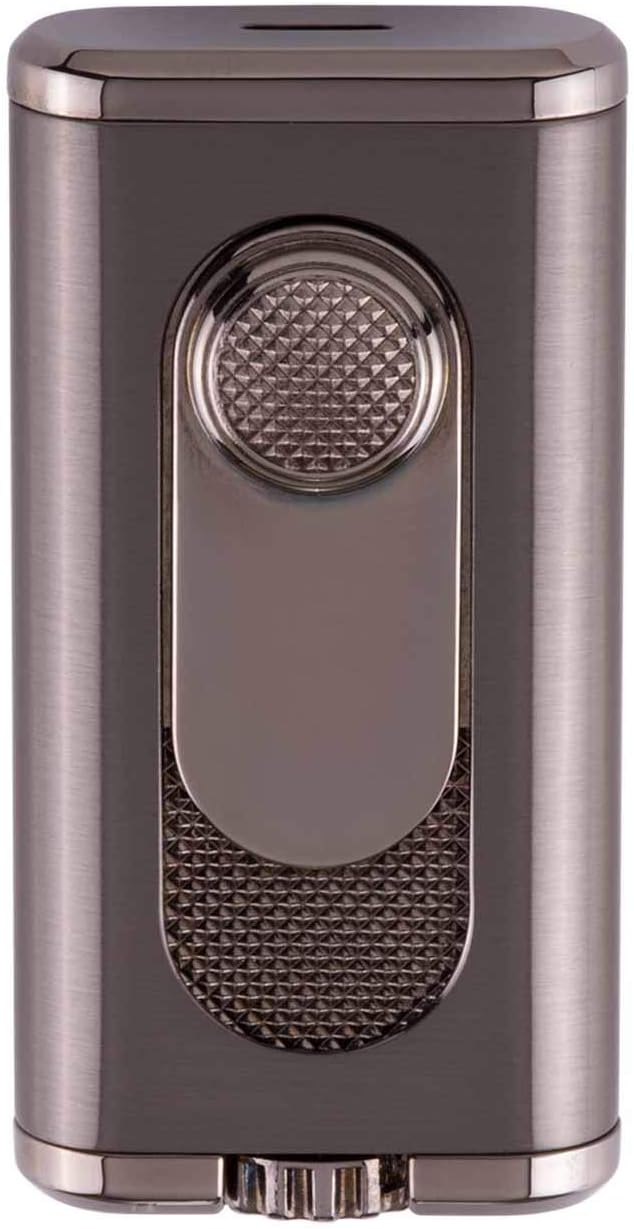 Xikar Verano Flat Flame Cigar Lighter, Attractive Gift Box, Elegant Metal Construction, Gunmetal