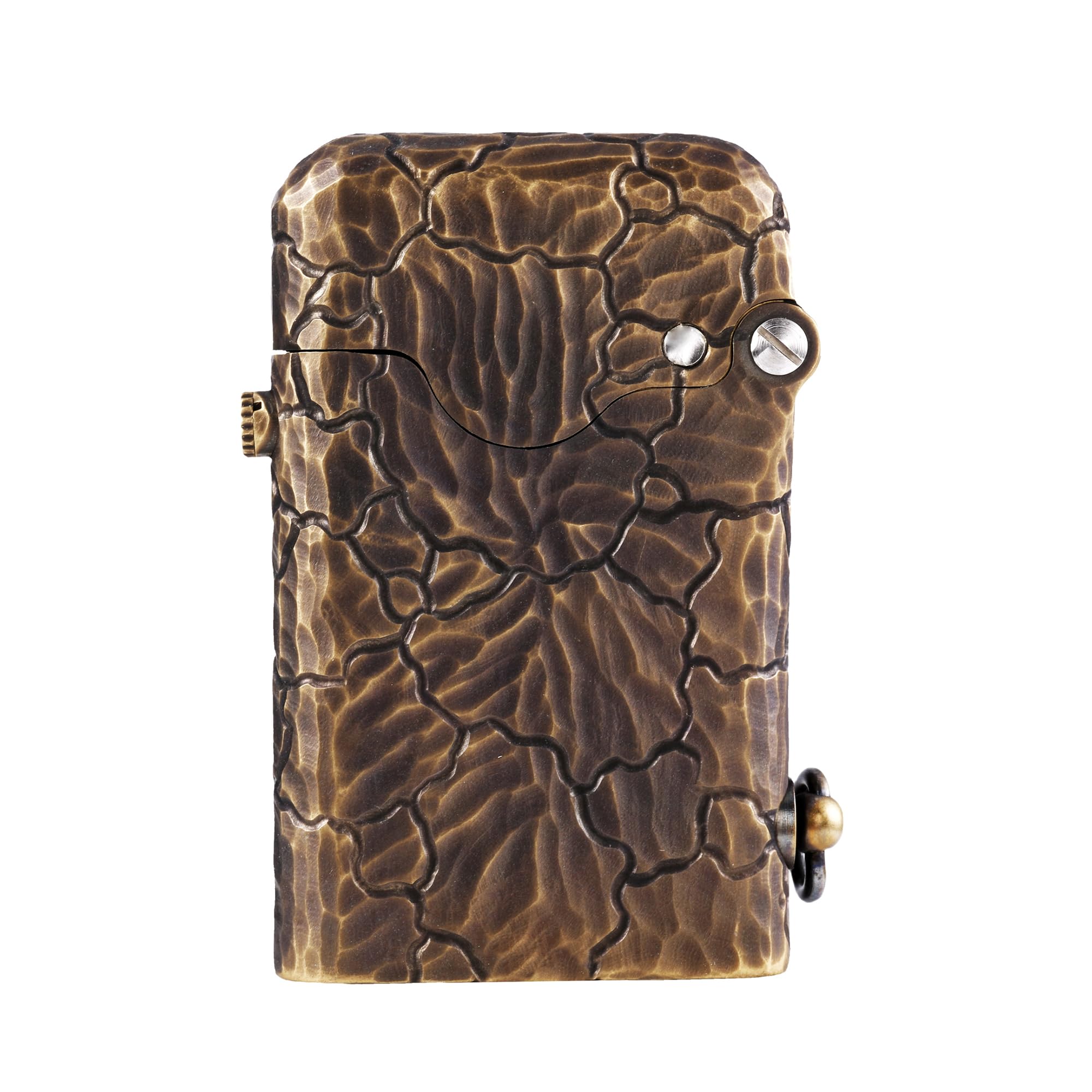 Classic Retro Refillable Brass Kerosene Lighter,Collectible,Soft-Flame,Automatic Ignition,Safety Lock,Electroplated Chrome Color,Engraving,Gift Box,Men's Gift,Thorens Gen 3-Single Claw Diamond Grid