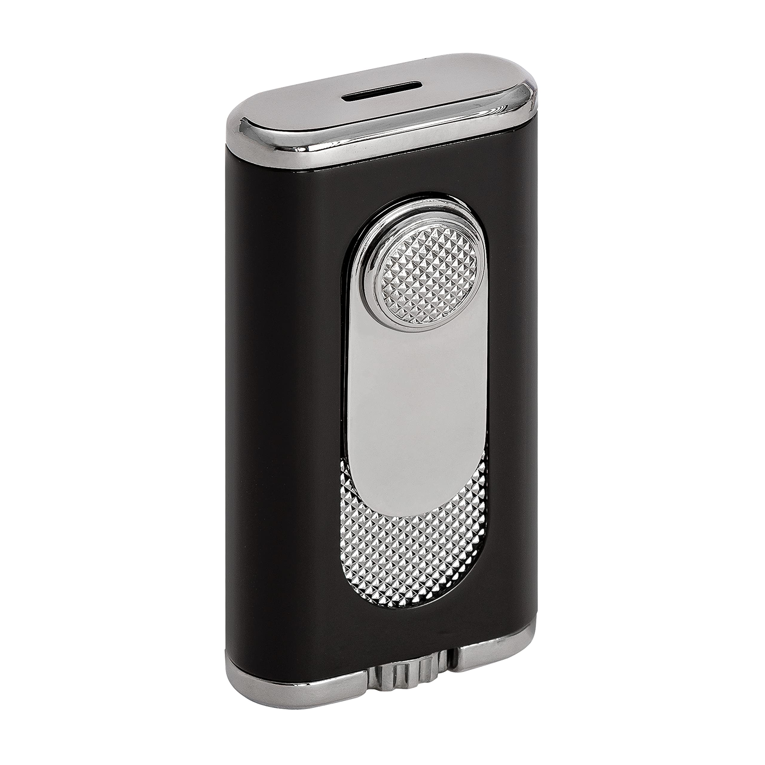Xikar Verano Flat Flame Cigar Lighter, Attractive Gift Box, Elegant Metal Construction, Silver