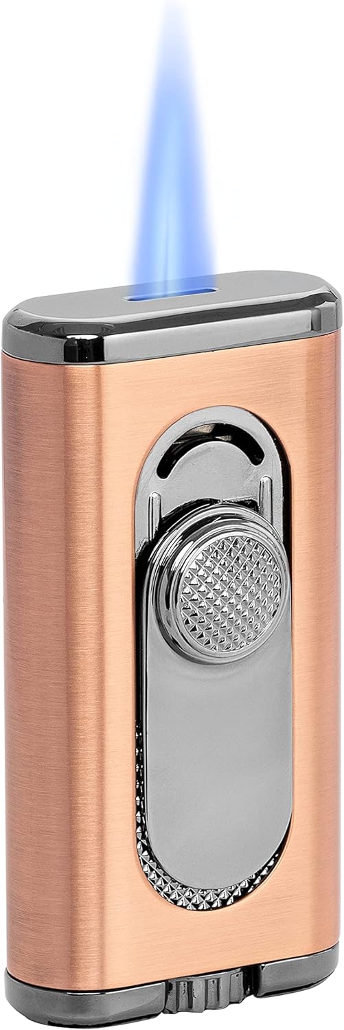 Xikar Verano Flat Flame Cigar Lighter, Attractive Gift Box, Elegant Metal Construction, Vintage Bronze