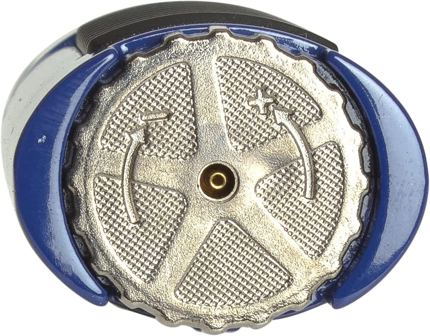 Xikar High Performance HP4 Diamond Quad Flame Cigar Lighter, in Attractive Gift Box, in-line Fuel Adjustment Wheel, Oversized Double EZ-View Fuel Window, Blue