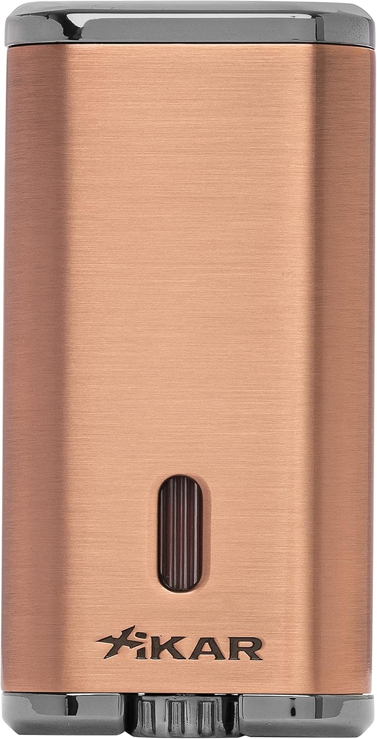 Xikar Verano Flat Flame Cigar Lighter, Attractive Gift Box, Elegant Metal Construction, Vintage Bronze